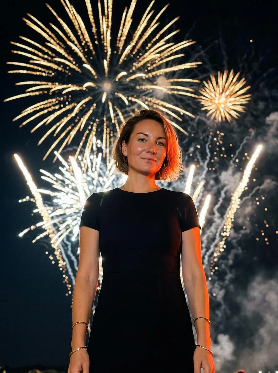 Against the fireworks